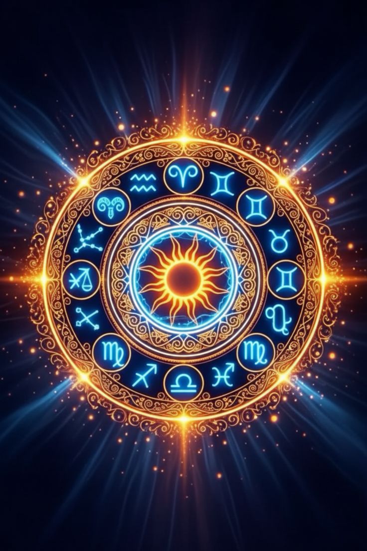 Zodiac wheel representing Nadi Astrology